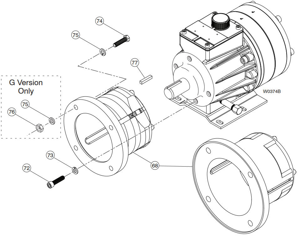 Model D10 Hydra-Cell Pro Pump Motor Adapter Assembly Instructions
