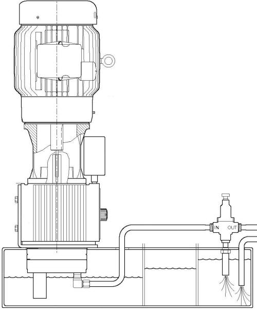 D17 High Pressure Coolant Pump Suggested Installation Sketch